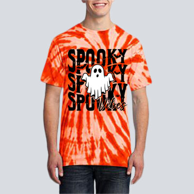 Adult Tie-Dye T-Shirt - Fall Holidays - Spooky Vibes Thumbnail