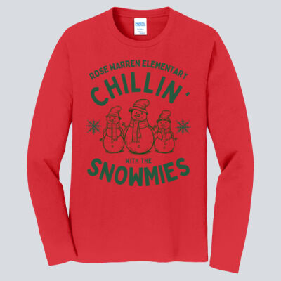 Adult Long Sleeve Shirt - Winter - Chillin With The Snowmies Green Thumbnail