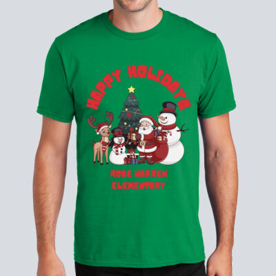 Adult T-Shirt - Winter - Happy Holidays Red Thumbnail