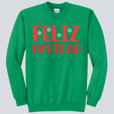 Adult Crewneck - Winter - Feliz Navidad Red Thumbnail